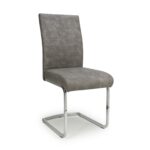 Suede Light Grey Dining Chair