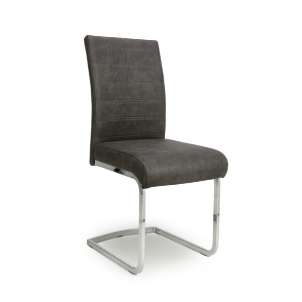 Suede Dark Grey Dining Chair